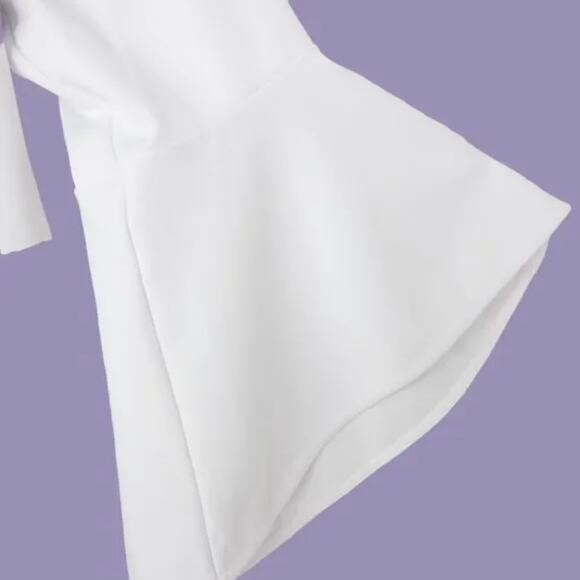 NEW Eloquii white Flare Sleeve Scuba Dress, 18 - Picture 9 of 16